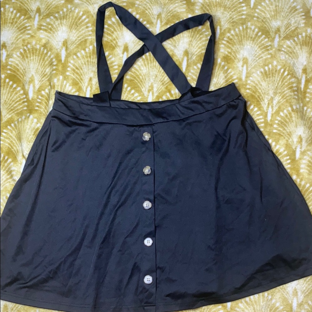 SHEIN Black Button-Front Skirt